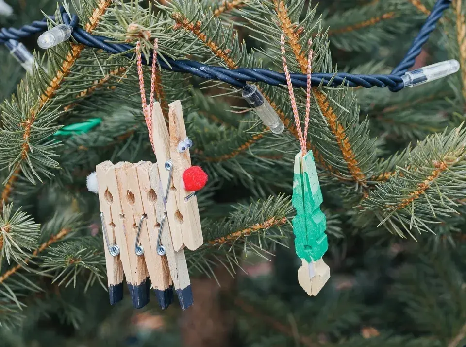 DIY Vánoce kolíčky na prádlo