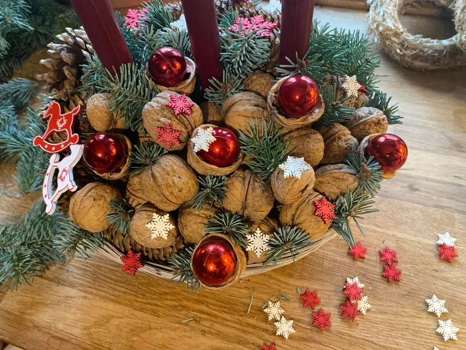 vánoční svícen DIY