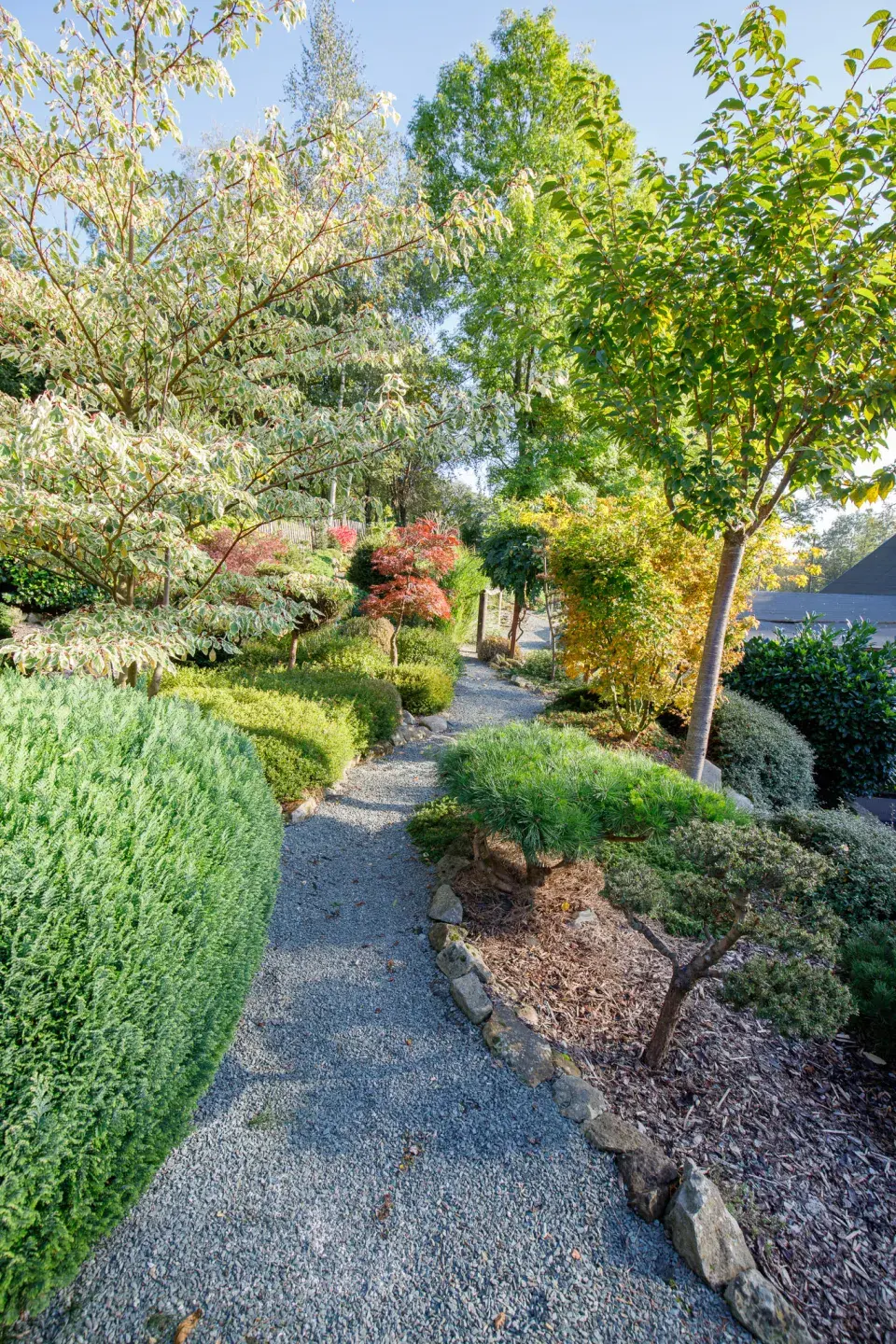 Pohled do Japonské zahrady Shiawase – štěstí