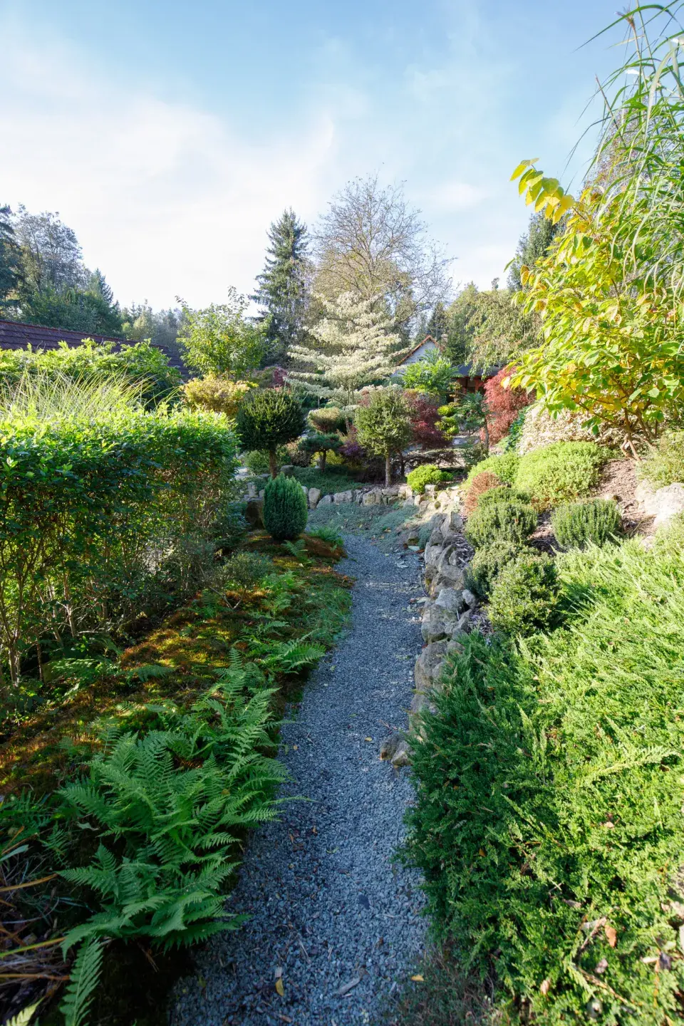 Pohled do Japonské zahrady Shiawase – štěstí