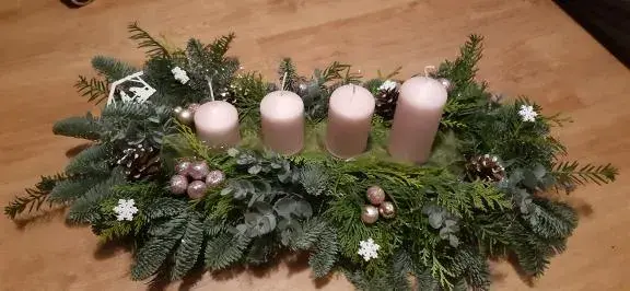 Jemný adventní svícen pro kamarádku