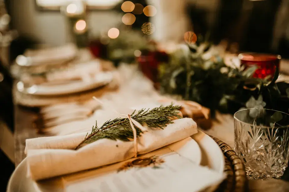 štědrovečerní výzdoba stolu