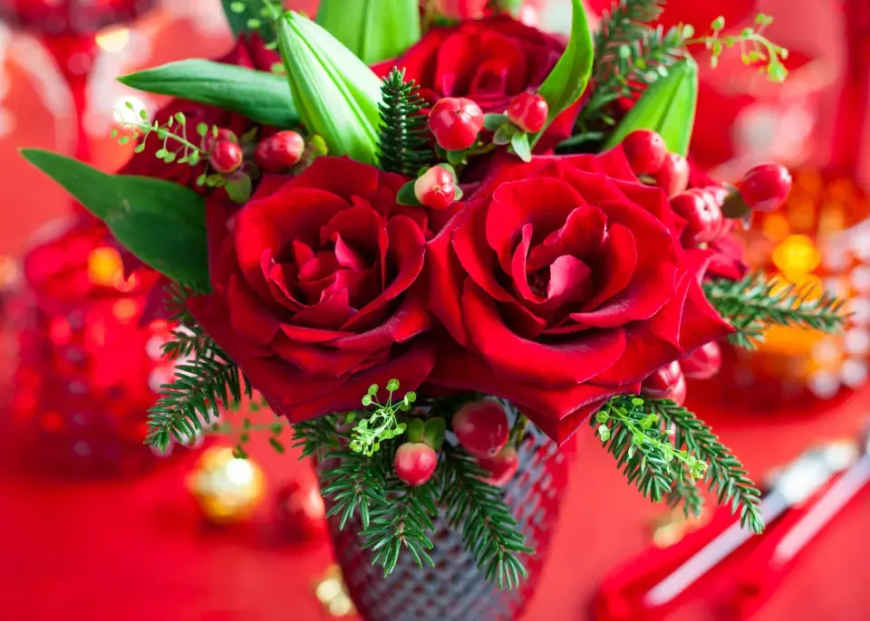 sváteční aranžmá ze živých rostlin