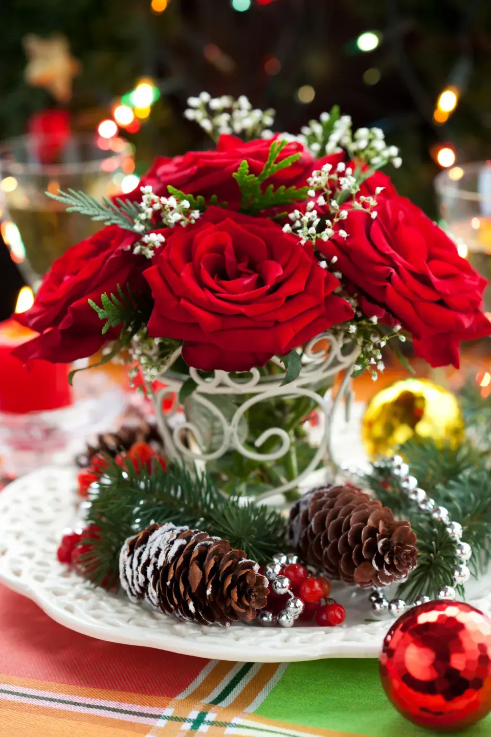 sváteční aranžmá ze živých rostlin