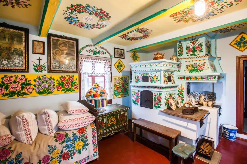 Barevná vesnice v Polsku