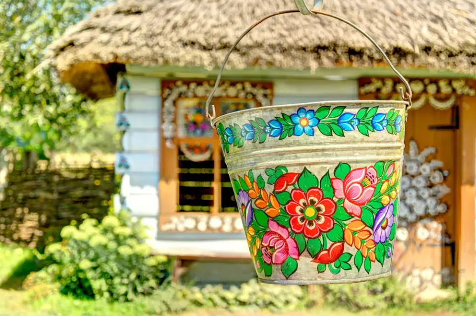 Barevná vesnice v Polsku