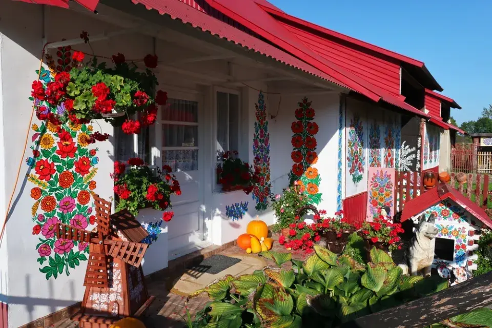 Barevná vesnice v Polsku