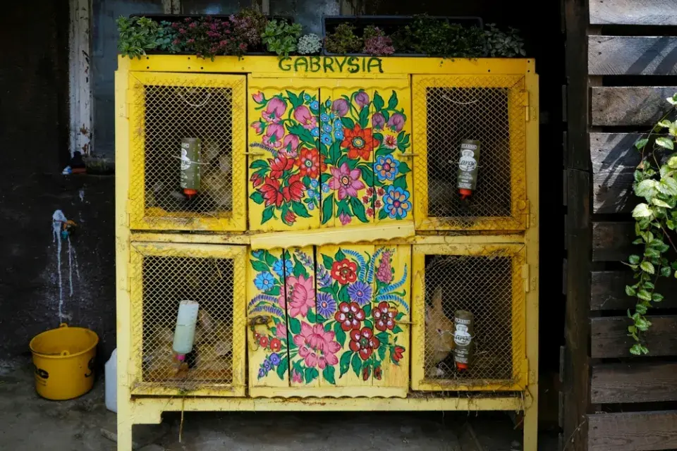 Barevná vesnice v Polsku