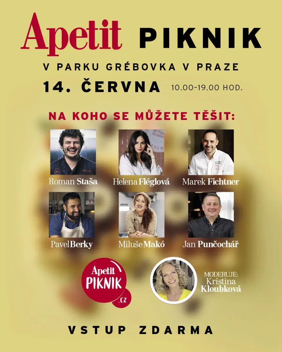 Na Apetit pikniku 2025 představí své kulinářské umění Helena Fléglová, Pavel Berky, Jan Punčochář nebo Roman Staša.