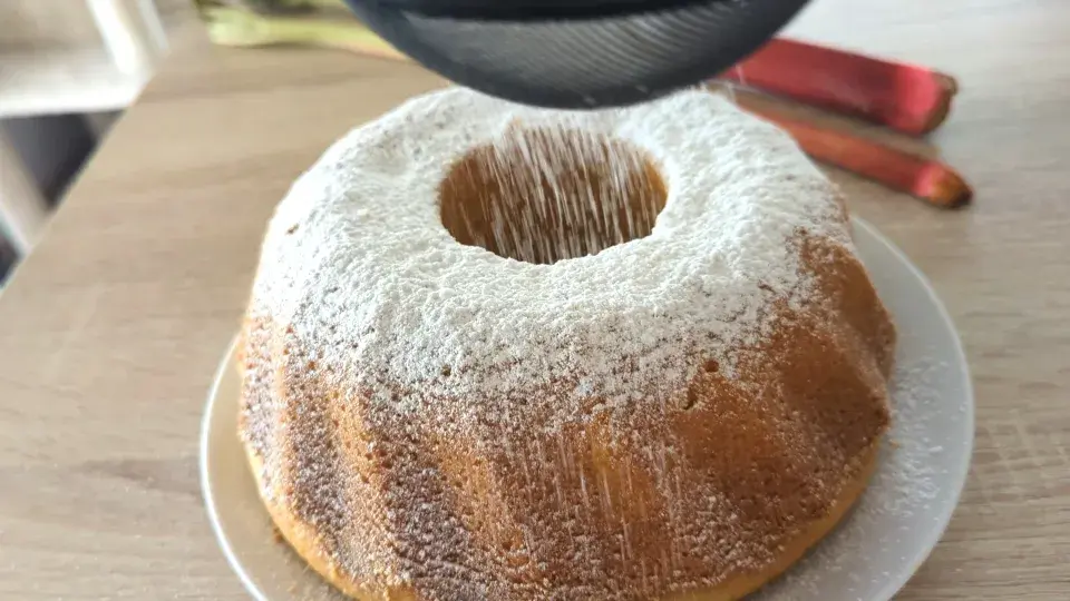 Hrníčkový recept na rebarborovou bábovku