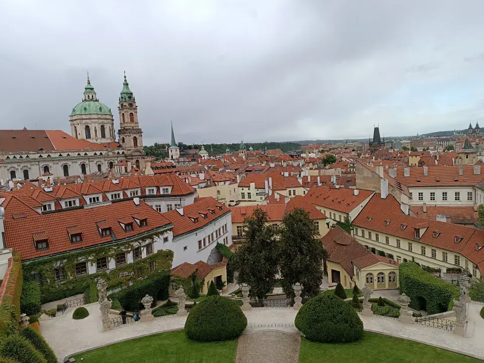 Vrtbovská zahrada pohled z balkonku 