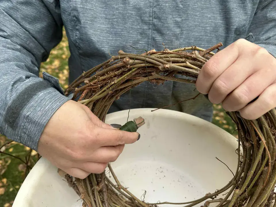 věnec z přísavníku DIY