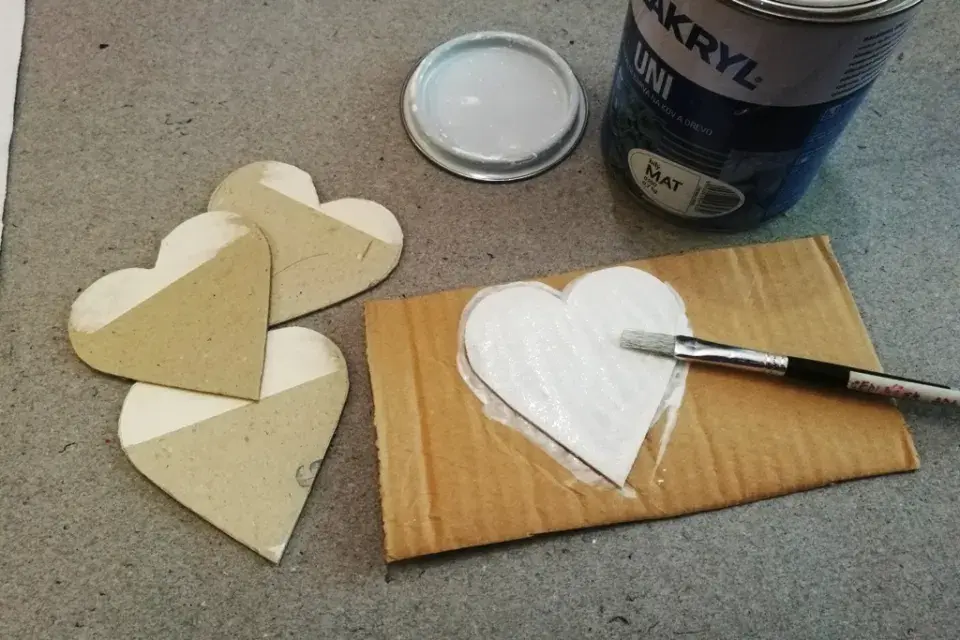 vánoční srdíčka z jáhel