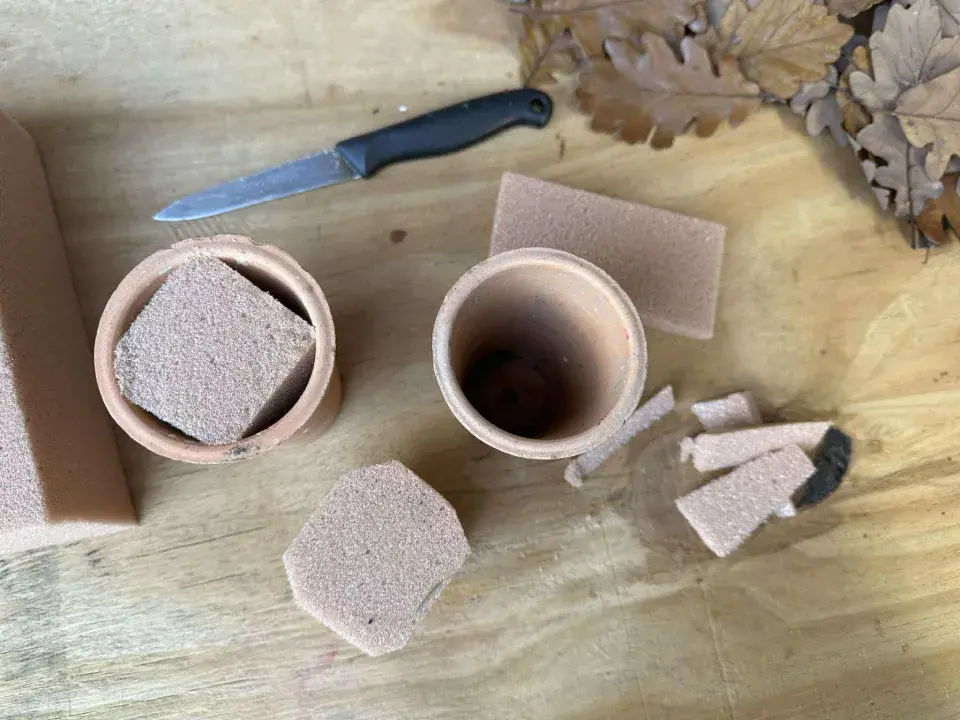 vánoční stromek z listů dubu