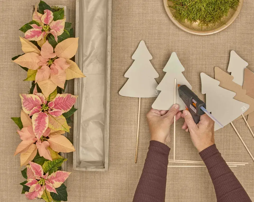 adventní kalendář se stromečky