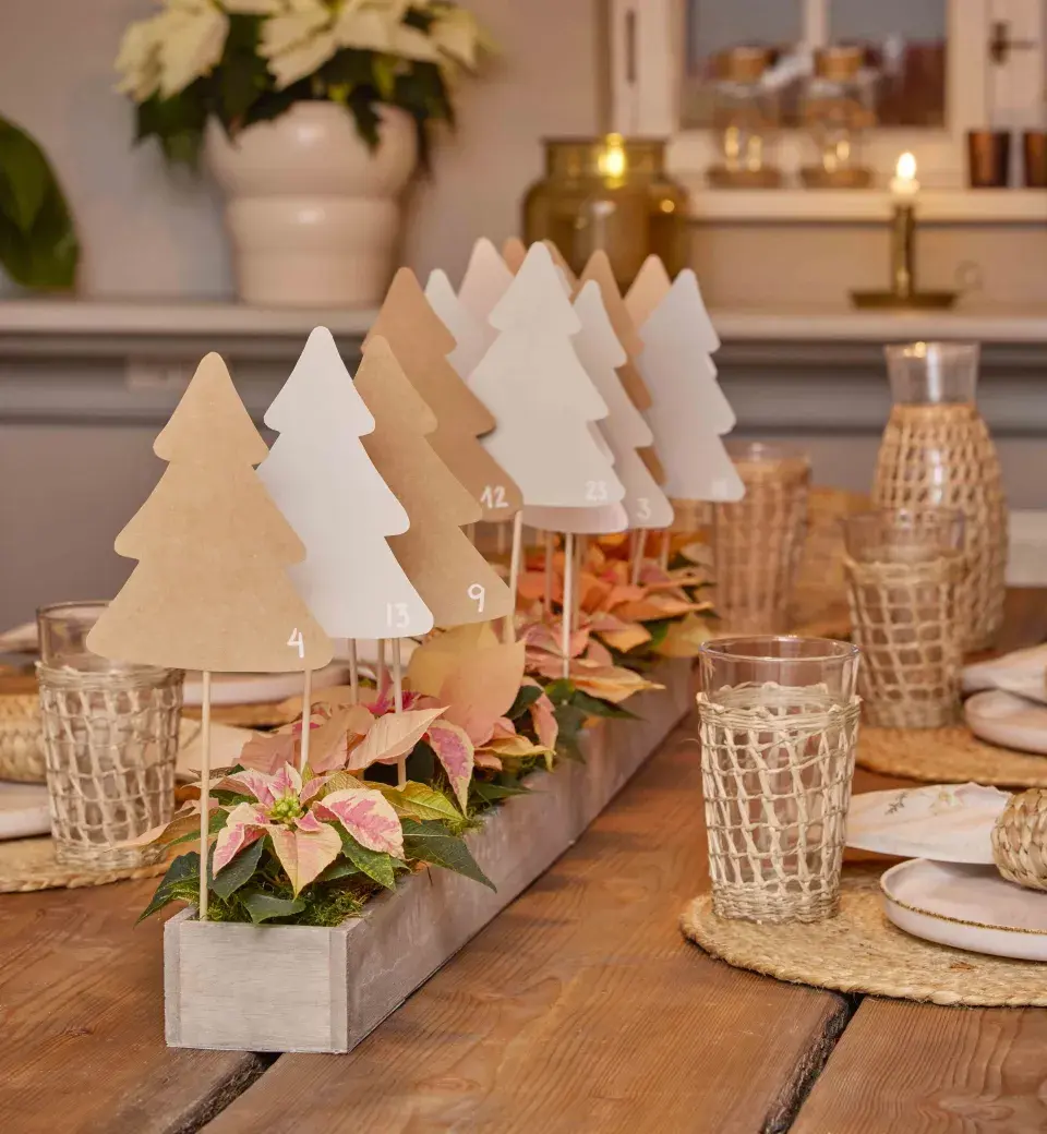 adventní kalendář se stromečky