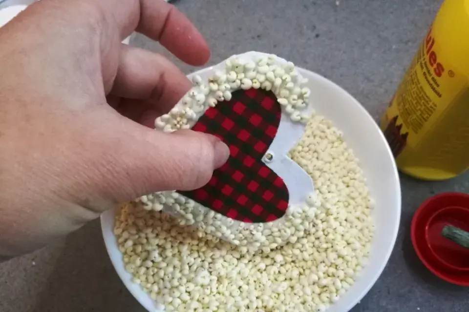 vánoční srdíčka z jáhel