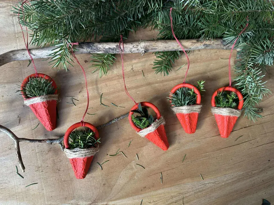 vánoční košíčky DIY