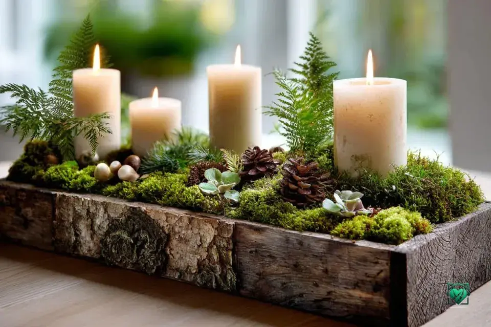 Adventní věnec v truhlíku 