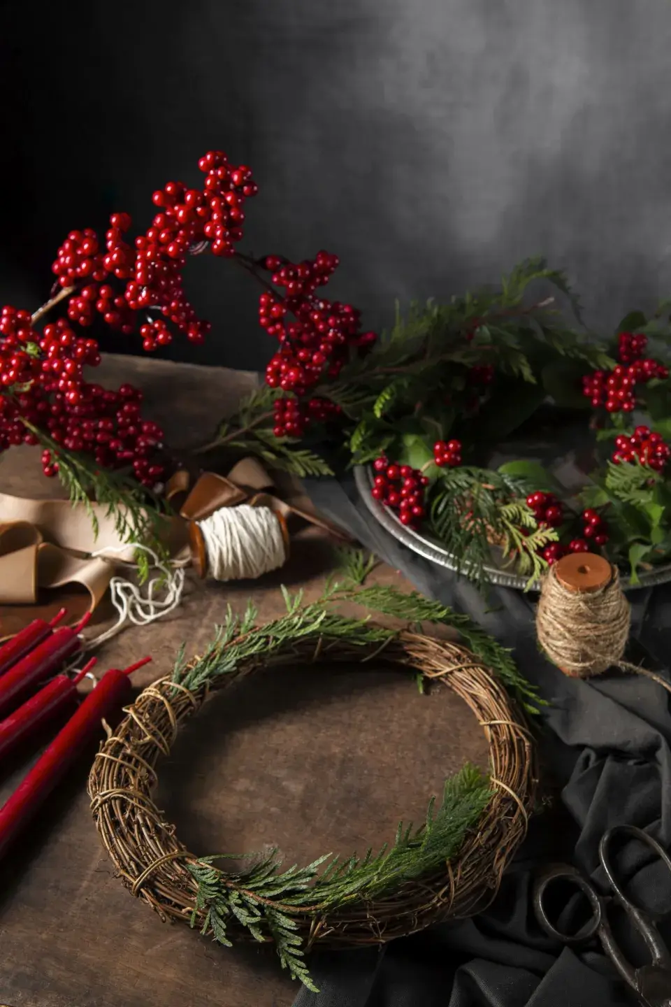 Materiál na adventní věnec 