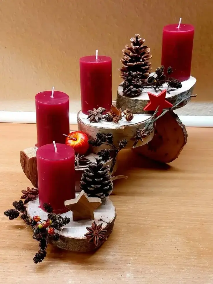 Vánoční svícny jako součást domácí atmosféry