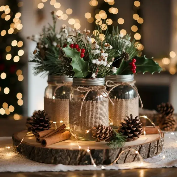 Dekorace ze sklenic od okurek 