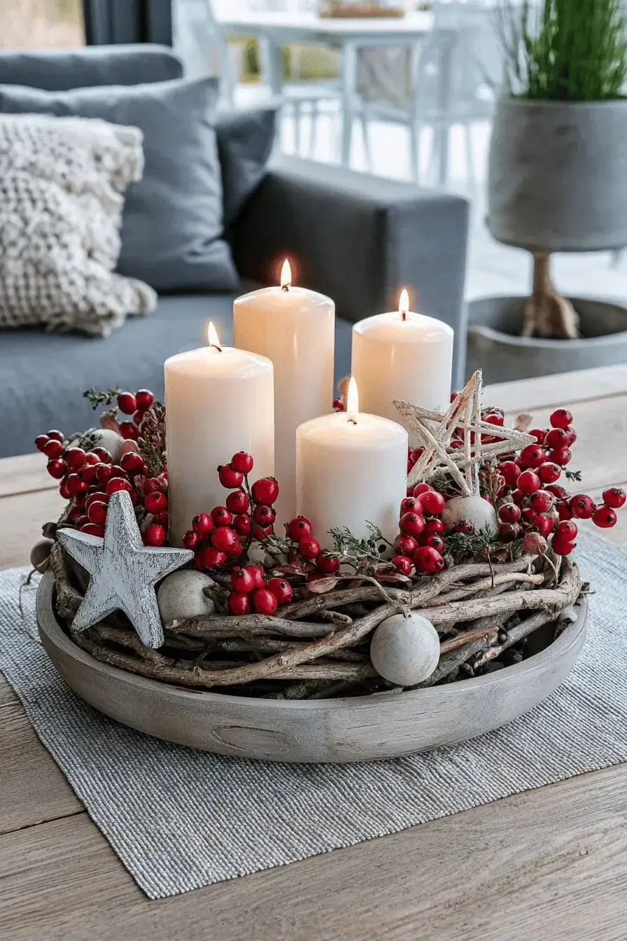 Vánoční svícny jako součást domácí atmosféry