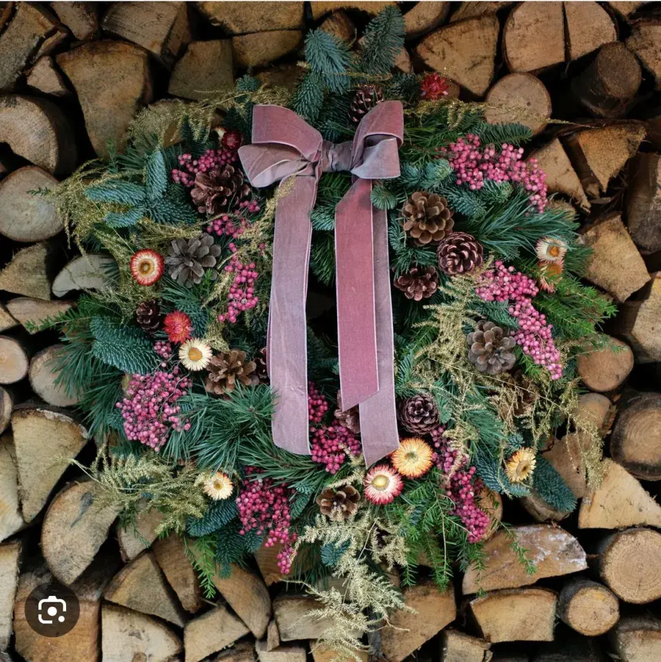 Vánoční věnec na dveře