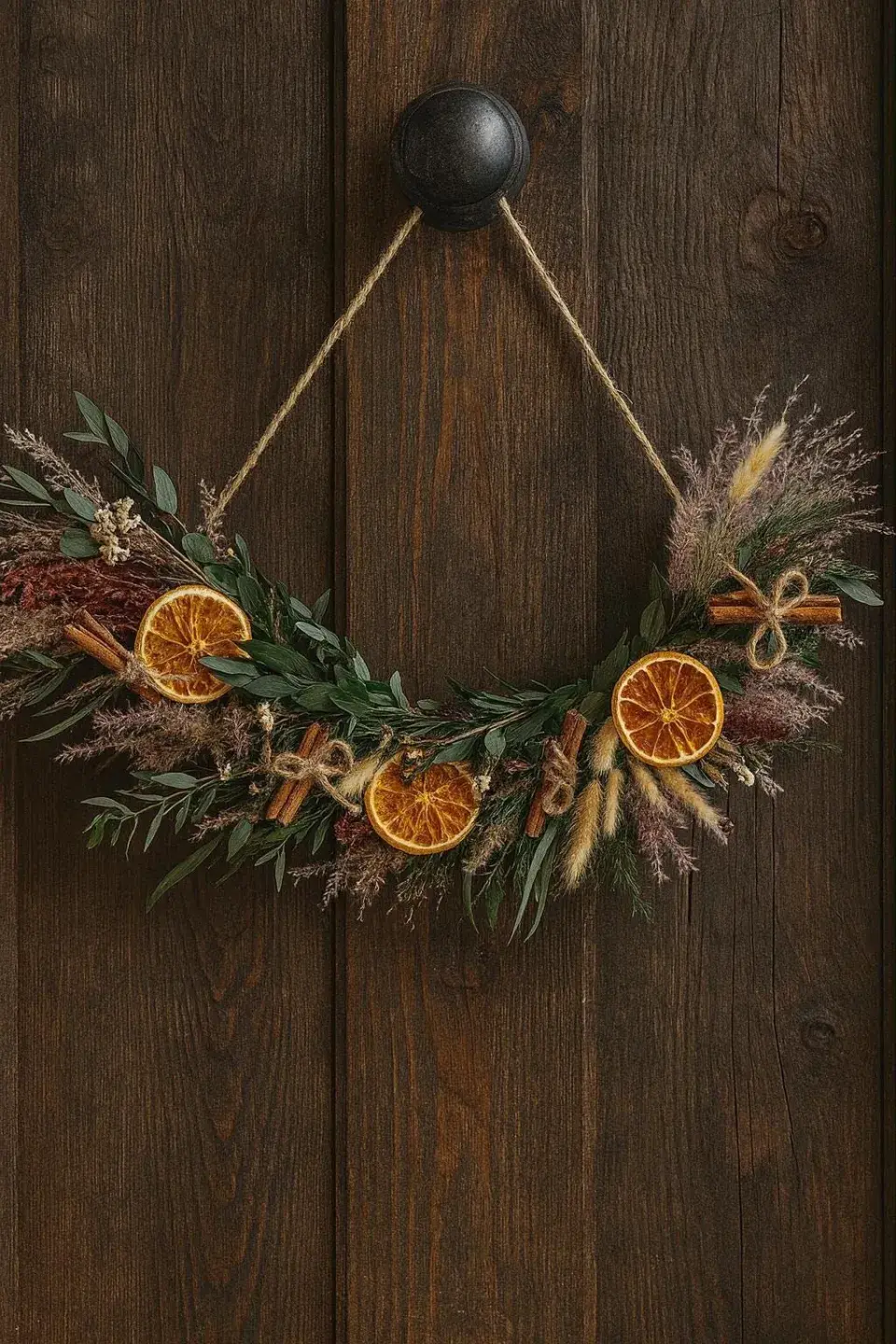 Vánoční dekorace na dveře