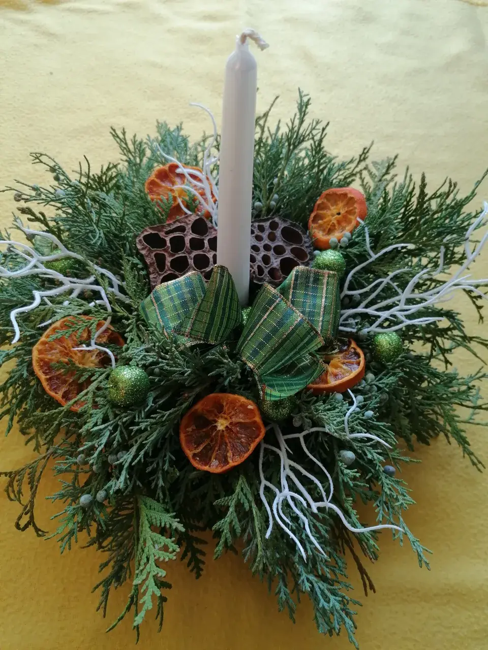 Vánoční svícen na hrob