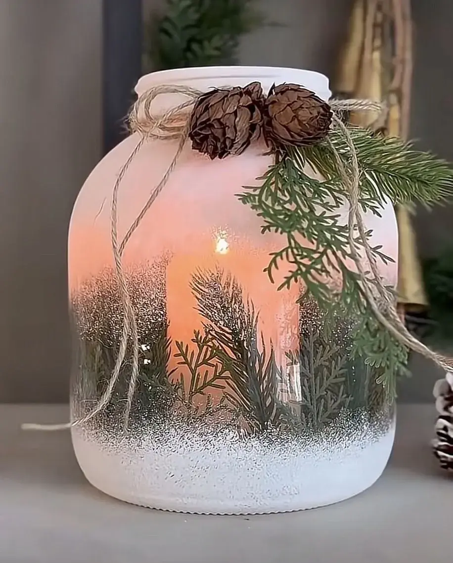 Vánoční lucerna s okýnkem