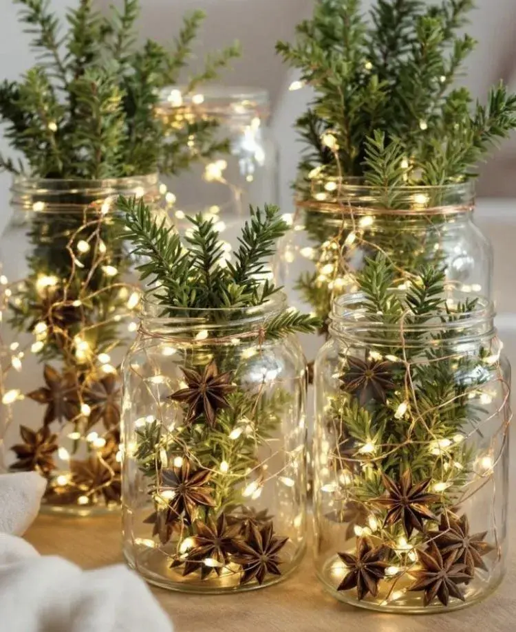 Vánoční lucerna i váza 