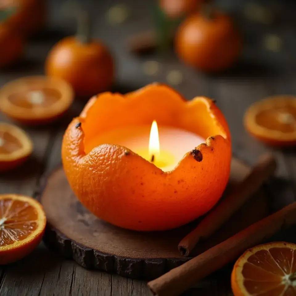 Svíce v pomeranči