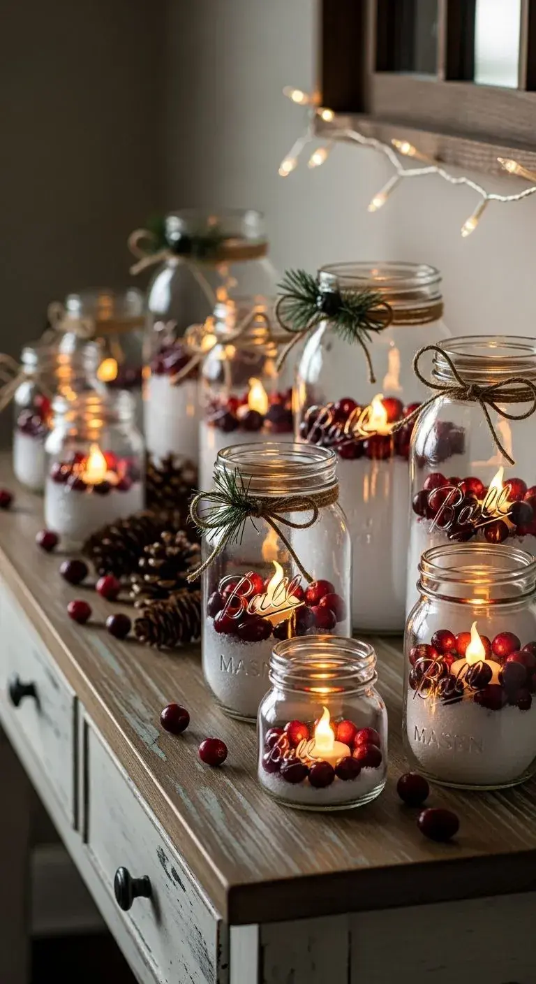 Vánoční lucerny s LED svíčkami 