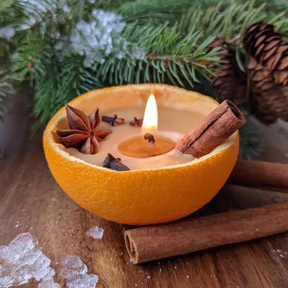 Svíce v pomeranči