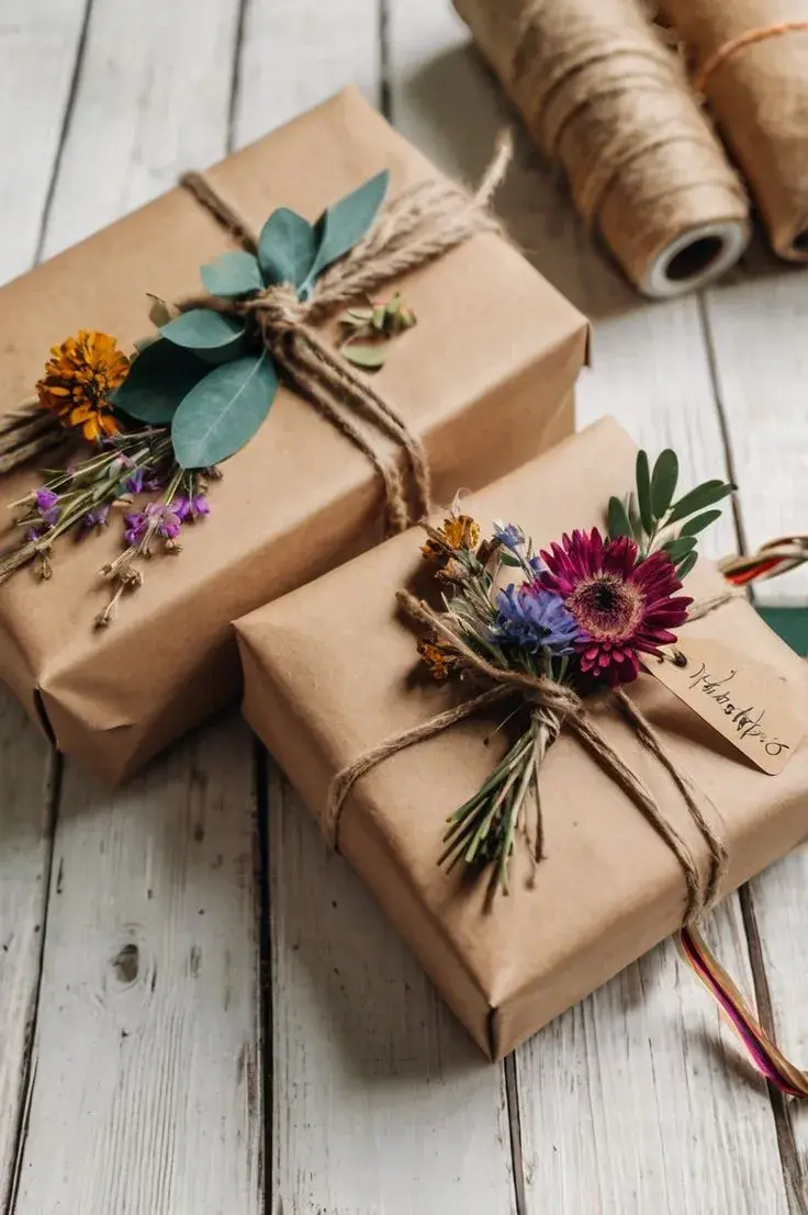 Vánoční zdobení dárků