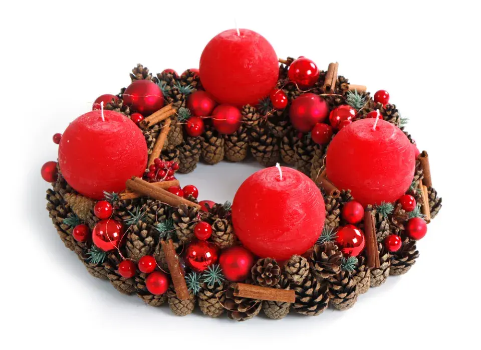 Adventní věnec bez jehličí