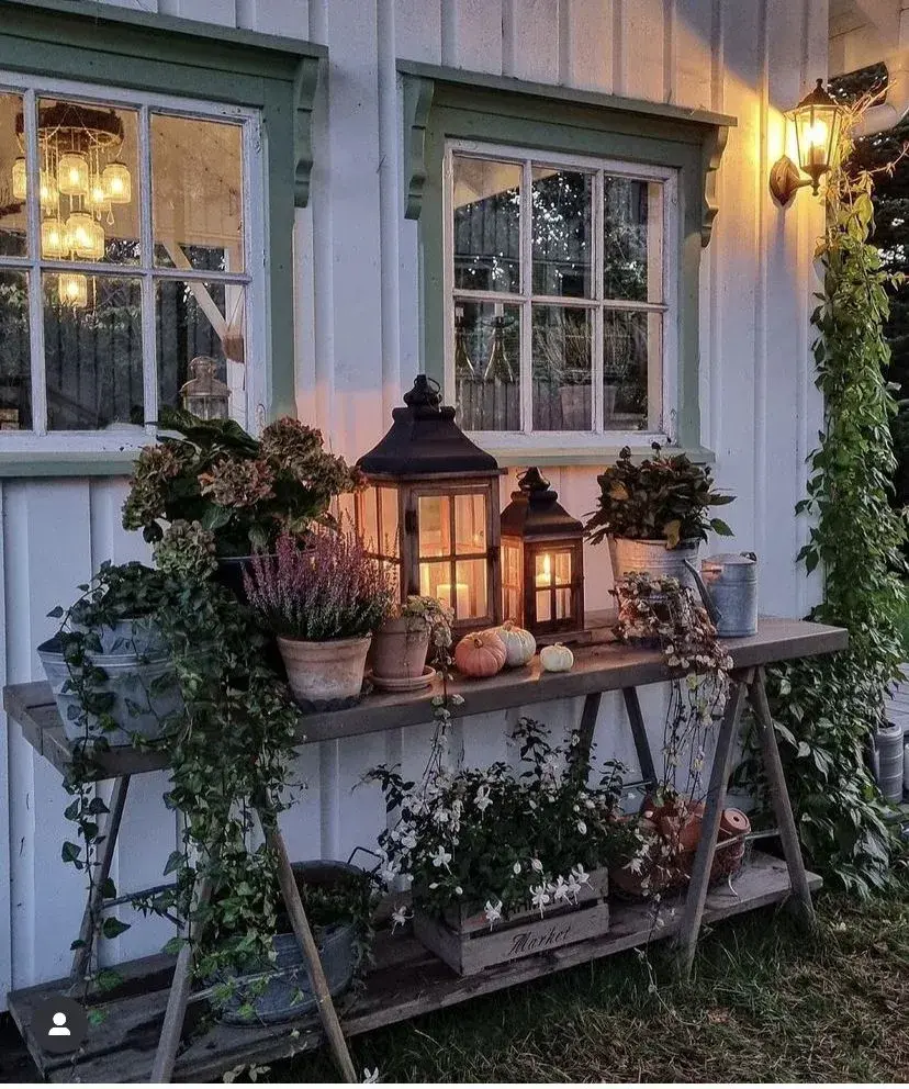 Vánočně ozdobená zahrada