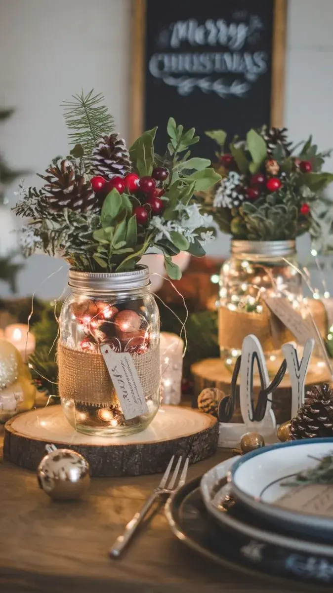 Dekorace ze sklenic od okurek 