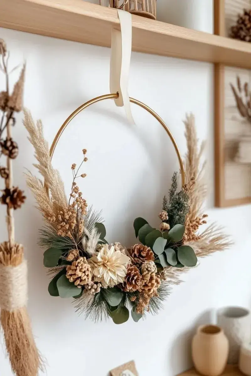 Interiérový vánoční věnec