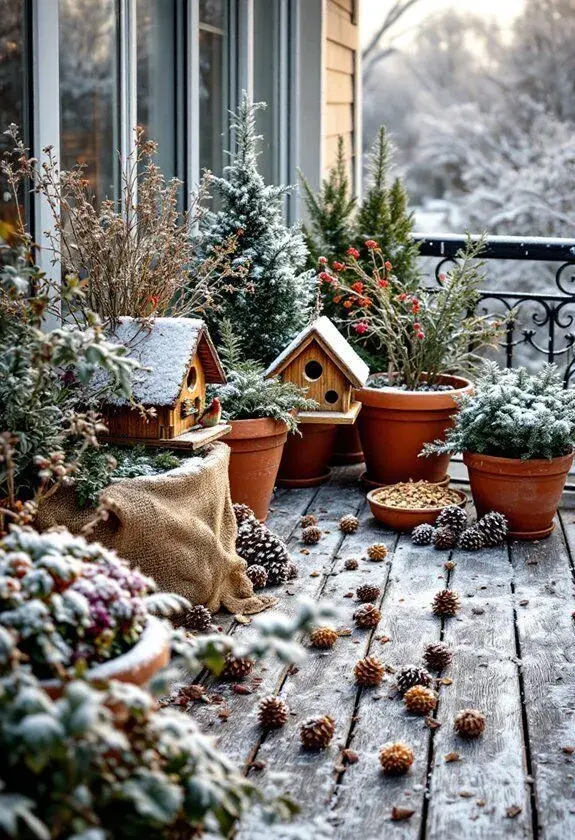 Venkovní vánoční výzdoba terasy 