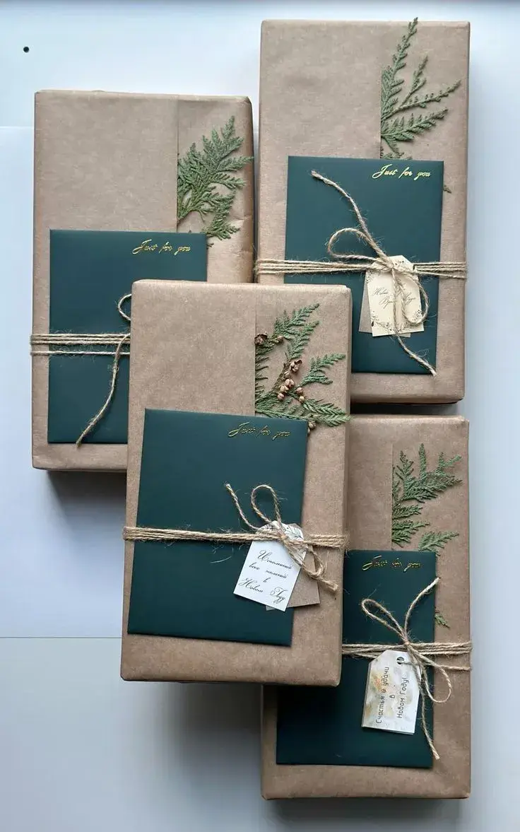 Přírodní balení dárků 