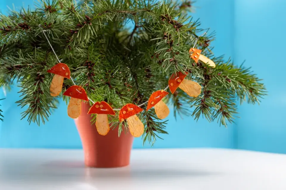 muchomůrky z mandarinky DIY