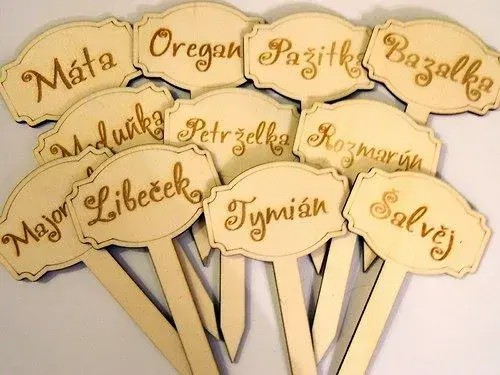 Originální jmenovky k rostlinám