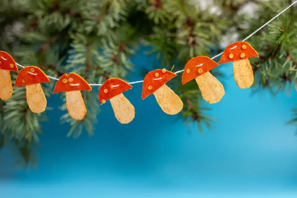 muchomůrky z mandarinky DIY