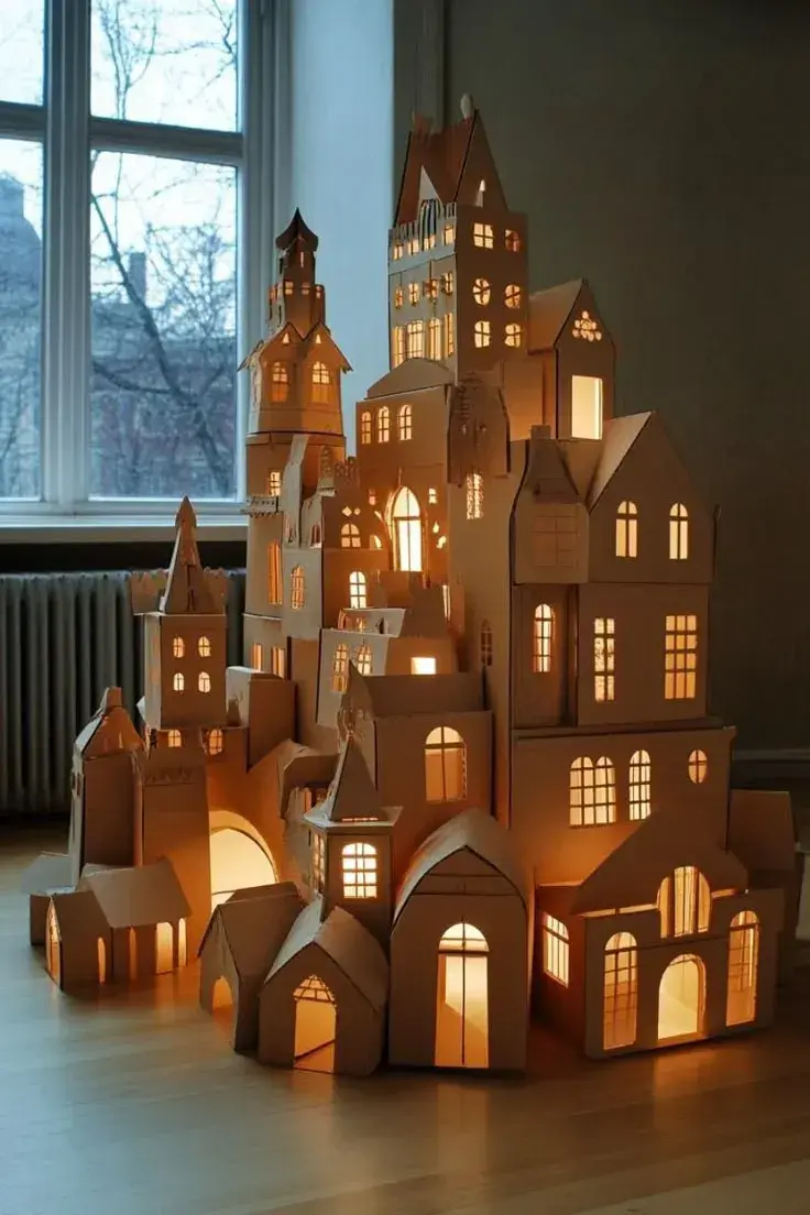 Vánoční dekorace z kartonu