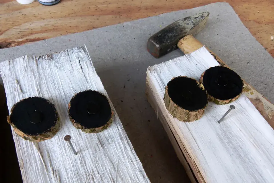 sněhulák ze dřeva