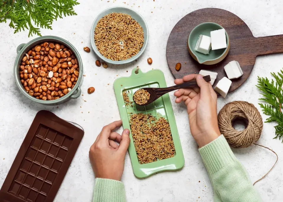 Vánoční krmítka pro ptáky