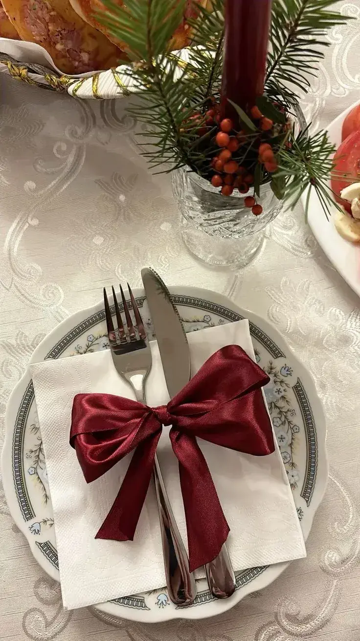 Prostírání na štědrovečerní tabuli