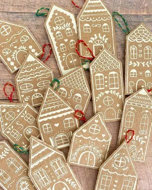 Vánoční dekorace z kartonu